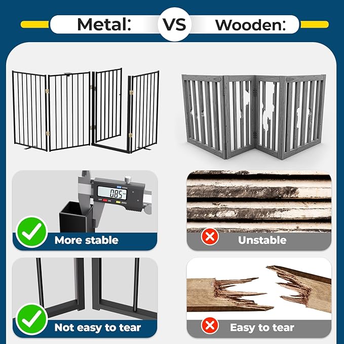 Metal Freestanding Dog Gate Outdoor-4 Panels - Image 5