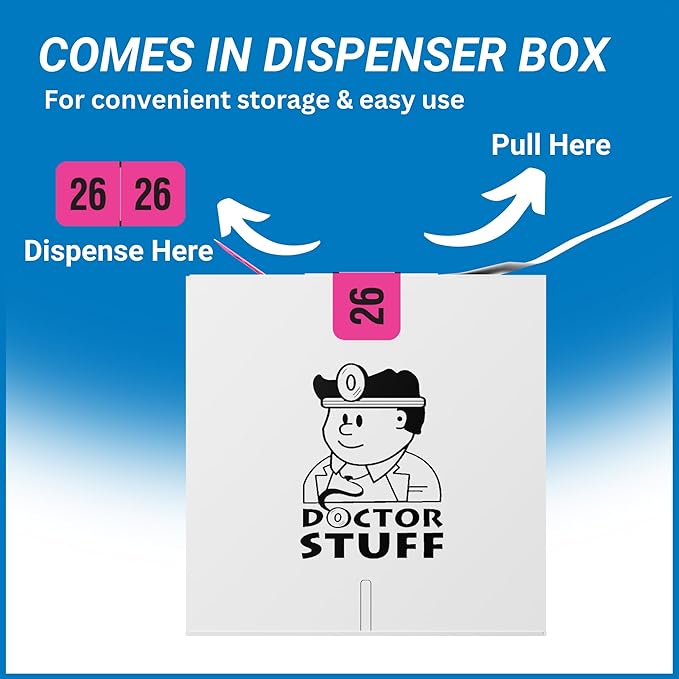 2026 Year Labels, Doctor Stuff 2026 Chart Stickers, Fluorescent Pink Color Coded - Image 4