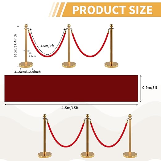 8Pcs Stainless Steel Stanchion Posts - Image 2