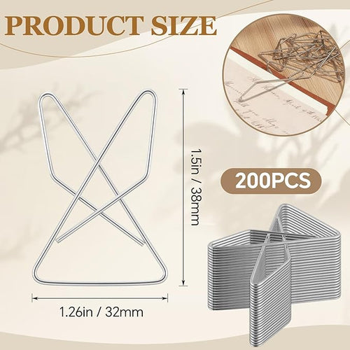 200 Pcs Ideal Paper Clamps Butterfly Clips Large Mental Butterfly Wire 1.5 x - Image 2