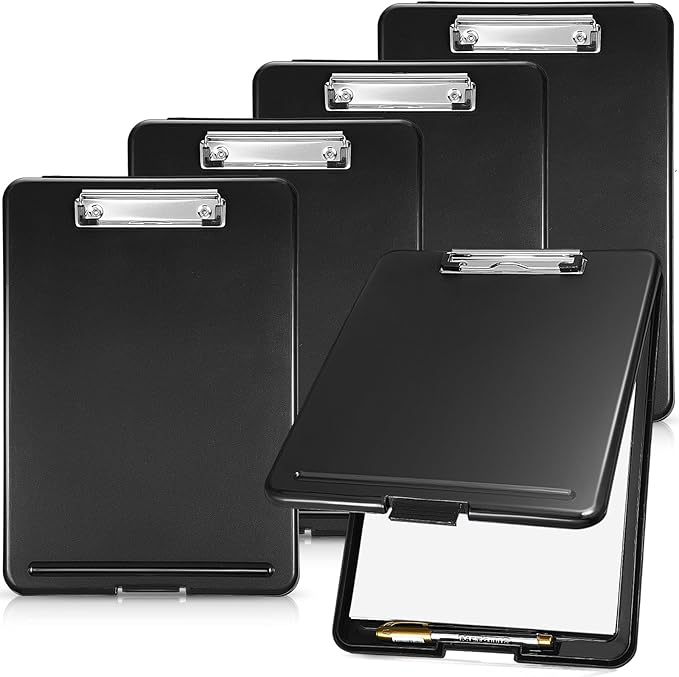 Mimorou 5 Pcs Clipboard with Storage Plastic Nursing Clipboard 9.5 x 13.5 Inch by Mimorou
