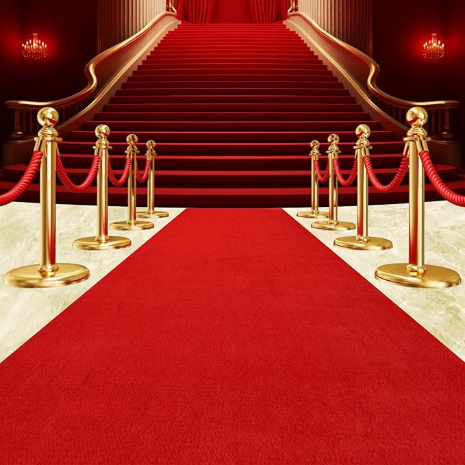 450 GSM Extra Thick Waterproof Red Carpet Runner by AEHISDHIE