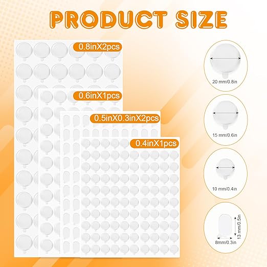 480 PCS Double Sided Tape Adhesive Dots Stickers, Waterproof No Trace Sticky - Image 2