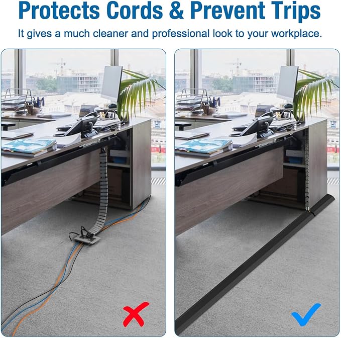 Eapele 10 ft Floor Cord Cover Heavy Duty Cable Protector, Prevent Trip Hazard - Image 7
