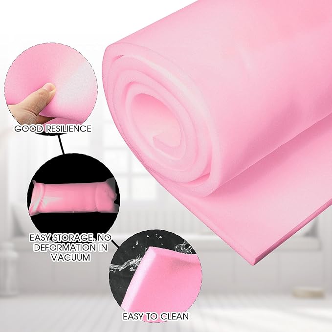 Amylove Polyurethane Foam 1/4" x 24" x 72" High Density Cushion Upholstery Foam - Image 3