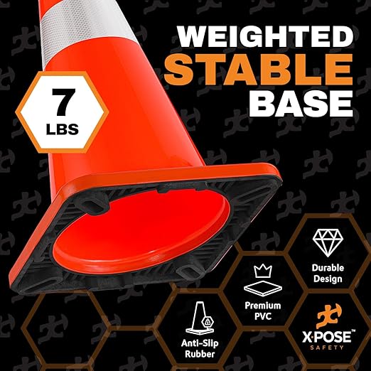 Xpose Safety 28 Inch Orange Traffic Cones - Image 5