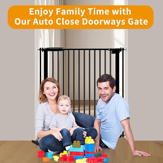 Extra Wide Baby Gate 30.11-77.36", Ultra Narrow 1.37" Spacing Dog Gate indoor - Image 5