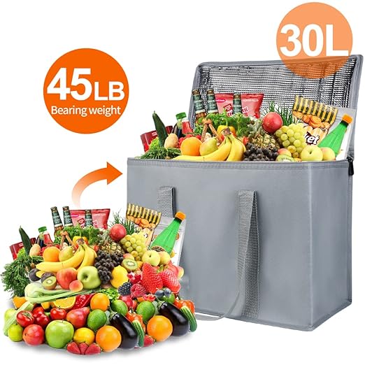 Bodaon 5-Pack Insulated Reusable Grocery Shopping Bags, X-Large Picnic Cooler - Image 4