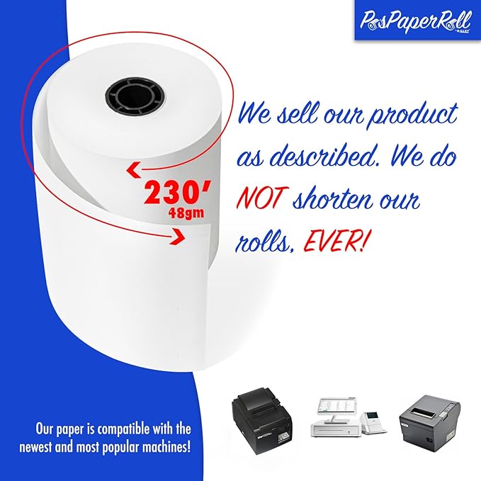 3-1/8 X 230 Thermal Paper Compatible - Image 3