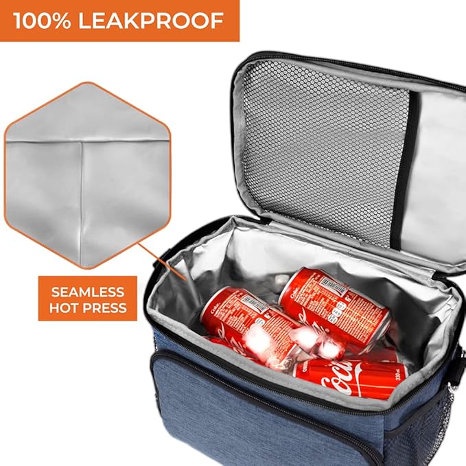 opux Insulated Lunch Bag for Men Women, Soft Lunch Box for Office Work School - Image 4