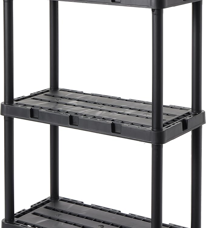 Gracious Living 3 Pack Light Duty Storage Shelves, Knect-A-Shelf 4-Shelf - Image 9