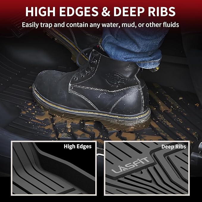 LASFIT Floor Mats for Honda Civic 2022-2025 2026 Sedan Hatchback Si| for Acura - Image 4