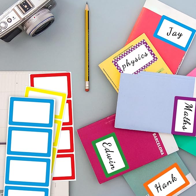 6 Color Name Tag Stickers, Classroom and Home - Image 4