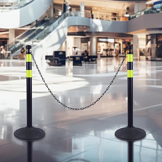 OrangeStar 6 Packs Traffic Delineator Post Cones, Crowd Control Stanchion Sets - Image 6