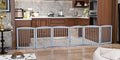 Freestanding Pet Gate for Dogs, Foldable Wooden Dog Gate for House, Extra Wide by PUPETPO