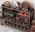 33" W Power Tool Organizer Wall Mount, 4-Layer Heavy Duty Tool Storage by SHOMEXTOL
