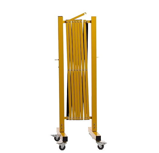 Trafford Industrial Expandable Metal Barricade, 11 Feet, Mobile Safety Barrier - Image 6