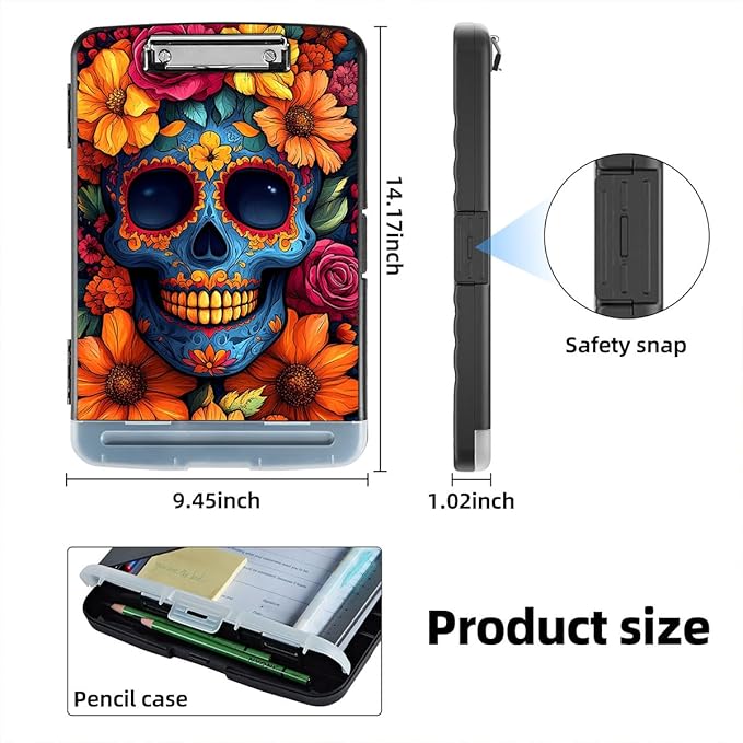 Clipboard with Storage Box & Pen Holder, Heavy Duty Clip Boards 8.5x11 - Image 2