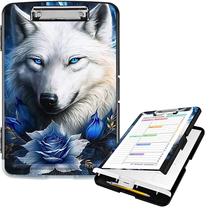 Clipboard with Storage High Capacity Plastic Nursing Clipboards with Pen Holder by Unknown