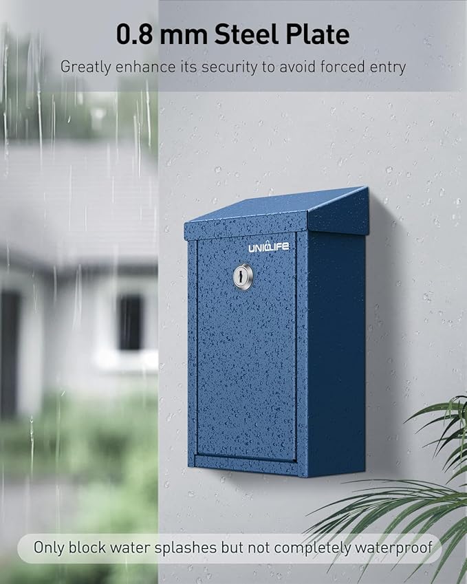 Uniclife Key Drop Box for Outside, Safe Suggestion Boxes, Wall Mounted Mailbox - Image 3