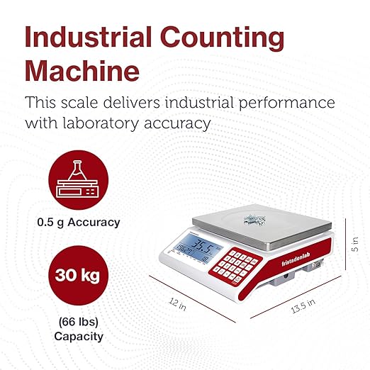 Fristaden Lab Counting Scale | 30 kg x 0.5 g | Industrial Counting Scale - Image 2