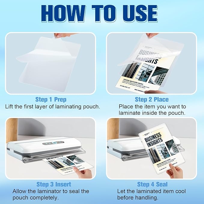100 Pack 9x11.5inch 10mil Letter Size Laminating Sheets Thermal Laminating - Image 4