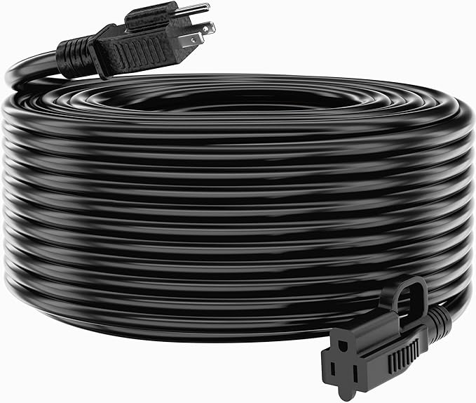 HUANCHAIN Indoor Outdoor Black Extension Cord 40 ft Waterproof, 16/3 Gauge - Image 8