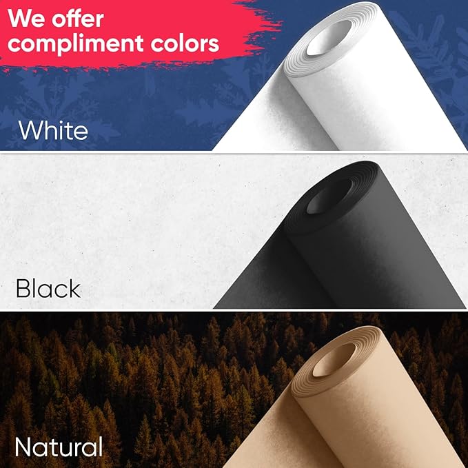 24" x 1200" White Kraft Paper, 45 lbs Thickness, Made in USA Kraft Paper - Image 6