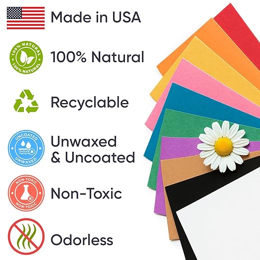 9" x 1200" USA-Made Multi-Color Kraft Paper Rolls, 45 lbs/66 GSM, 10 Rolls Set - Image 3