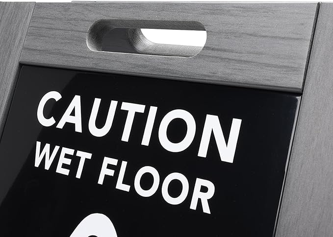 Premium Outdoor Composite Caution Wet Floor Sign – Bilingual w/Non-Skid Plastic - Image 6
