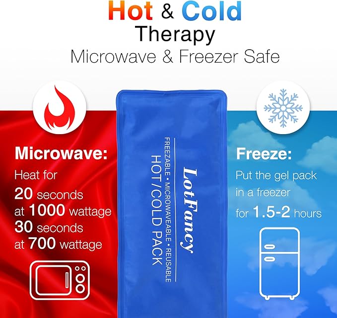 LotFancy Ice Pack for Injuries, Reusable Hot Cold Pack for Therapy, Cooling or - Image 4