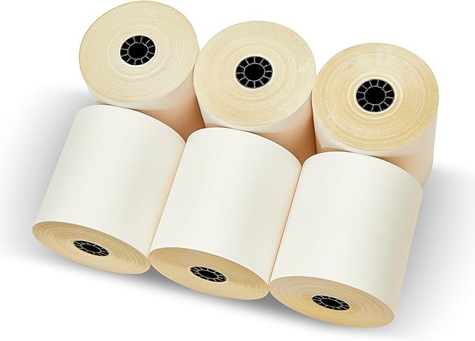 2 Ply Carbonless Rolls 3" X 95 Feet White/Yellow Receipt Paper POS Cash - Image 2