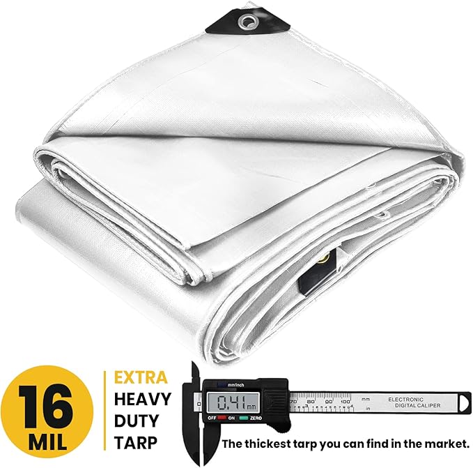 PROTARP Extra Heavy Duty 16 Mil Tarp Cover, Waterproof, UV Resistant, Rip and - Image 2