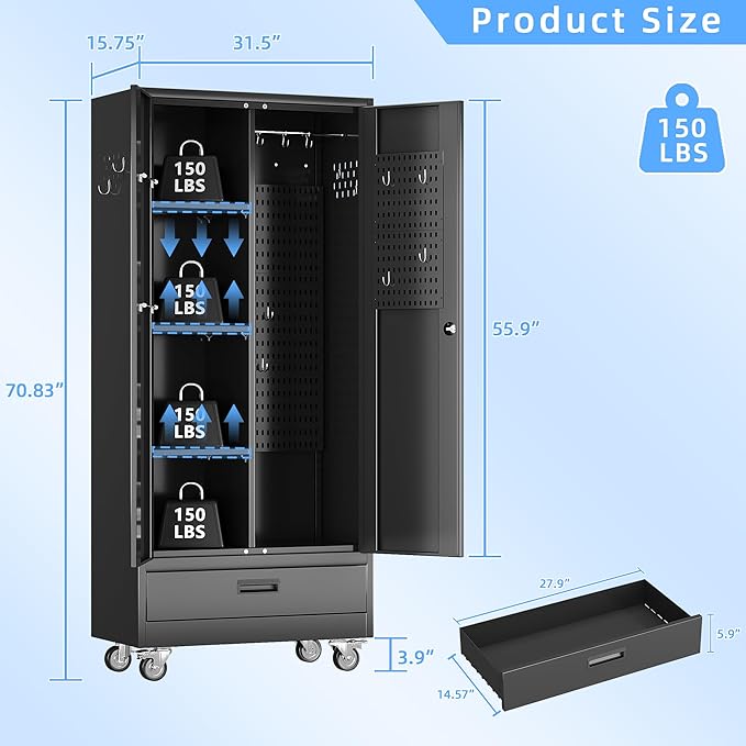 31.5 in Wide Garage Storage Cabinet - Image 3