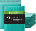 Quality Park Bubble Mailers, 8.25 x 11 Shipping Envelopes, Water Resistant Teal by Quality+Park