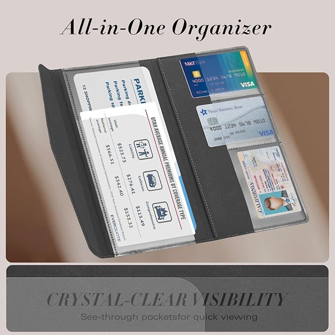CoBak Leather Car Registration and Insurance Holder - Image 3