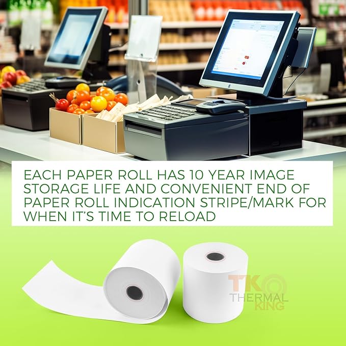 2 1/4" x 165' Thermal Paper, POS Receipt Paper - Image 8