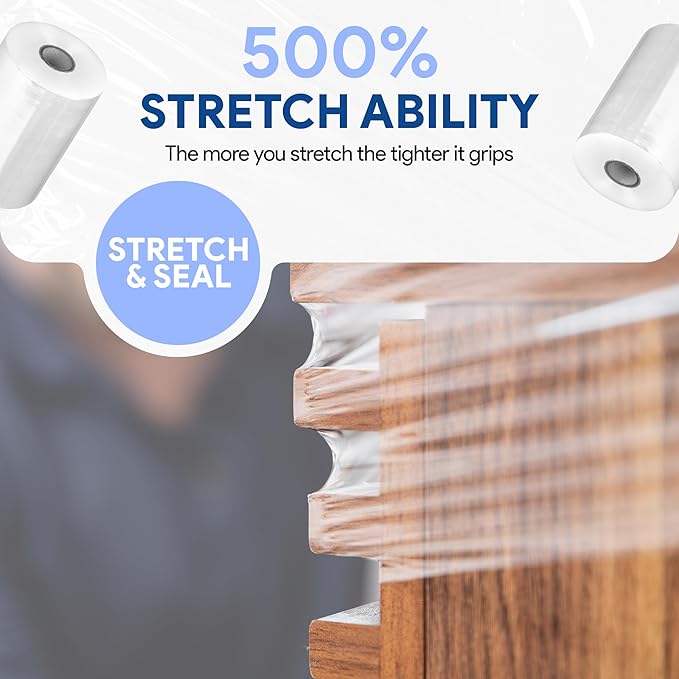 International Plastics Co. 2 Pack of 5" Plastic Stretch Film Wrap - Image 2