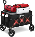 Sekey Wagon Cart with Wheels with 220LBS Capacity, Heavy Duty Wagon Carts by Sekey