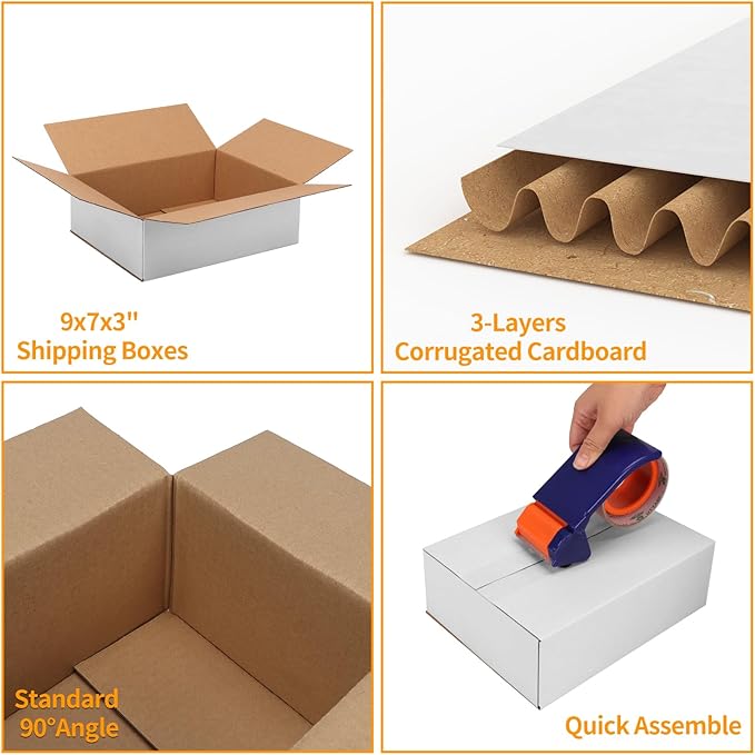 9x7x3 Shipping Boxes Set of 30 - Image 3