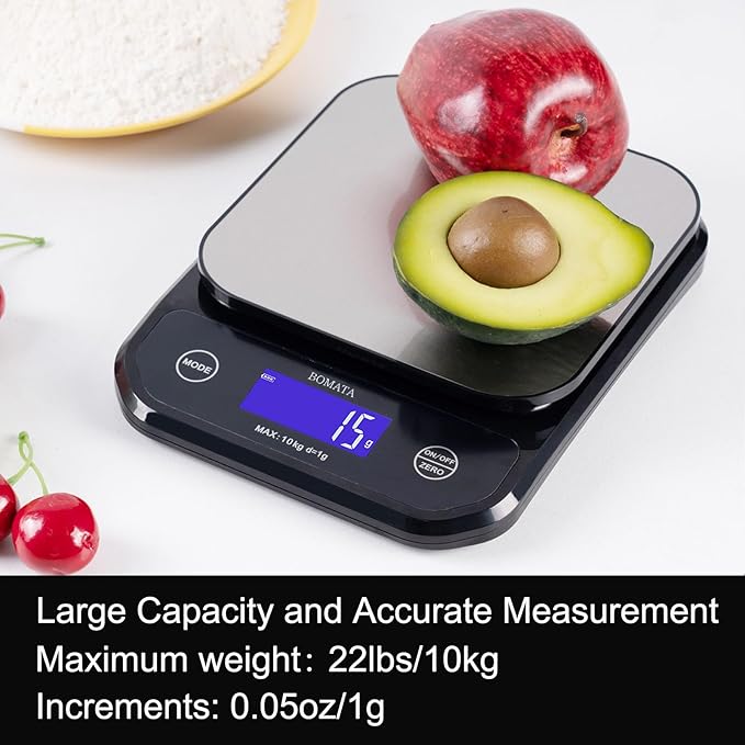 BOMATA IPX7 Waterproof Food Scale, USB Rechargeable, Submersible, Ounces and - Image 4