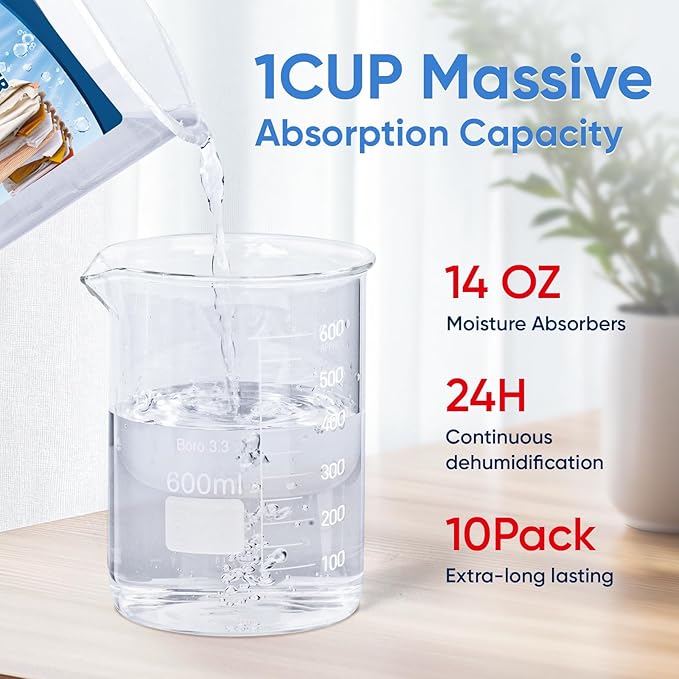 10 Pack Moisture Absorbers, 14 OZ Humidity Absorber Bucket, Moisture Absorbers - Image 5