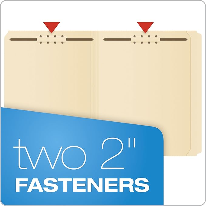 Pendaflex Manila Fastener Folders, Letter Size, 2 Fasteners, Straight Cut - Image 2