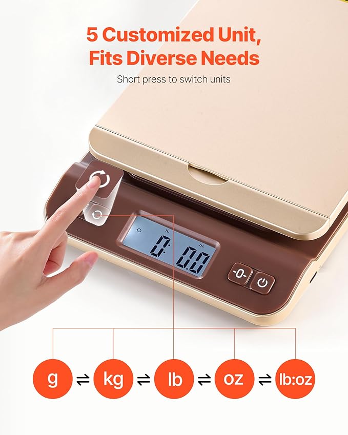VEVOR Digital Shipping Postal Scale, 0.1 oz High Accuracy, 88 lbs Postal Scale - Image 3