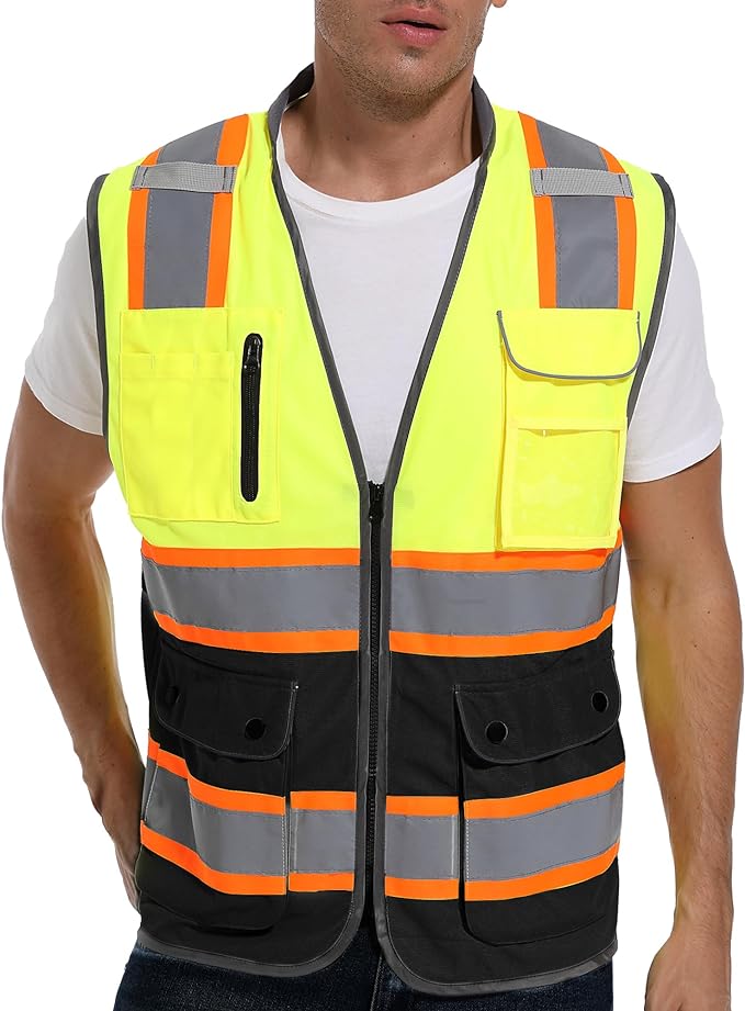 Reflective Safety Vest for Men and Women by GettheBestinSafety