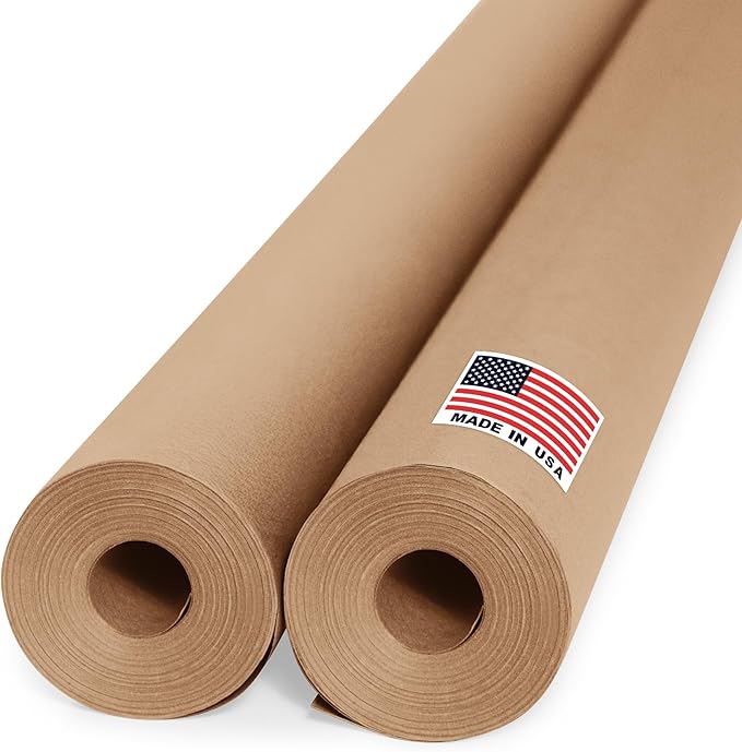 36" x 1200" Brown Kraft Paper Roll, 45 lbs Thickness, Made in USA Colored Kraft by Paclord