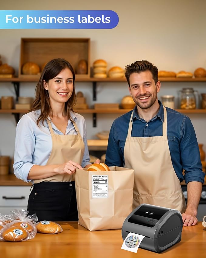 Phomemo Ethernet Thermal Label Printer 4x6, 300DPI Wireless Thermal Printers - Image 3