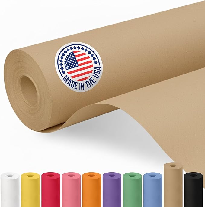 IDL Packaging 18" x 2160" Popular Pack Brown Kraft Paper Roll by IDLPackaging