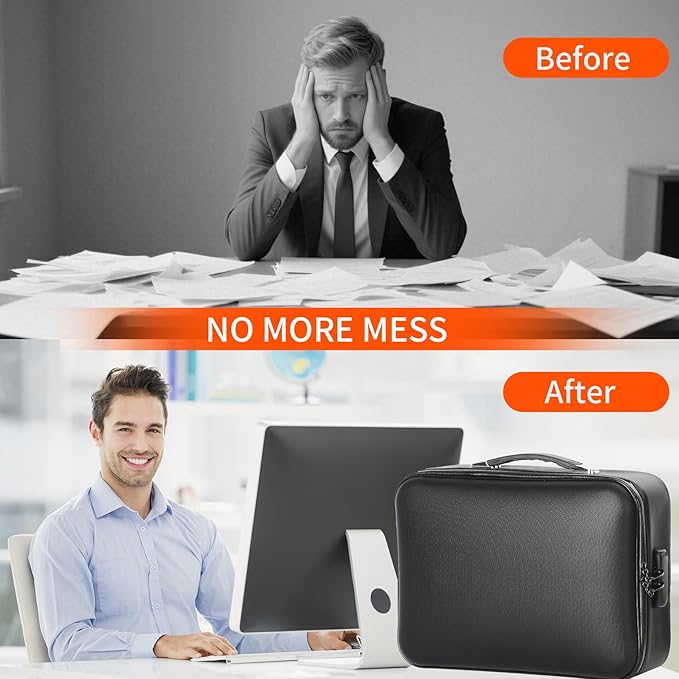 Fireproof Safe Document File Organizer Box, 5200°F Portable File Organizer - Image 6