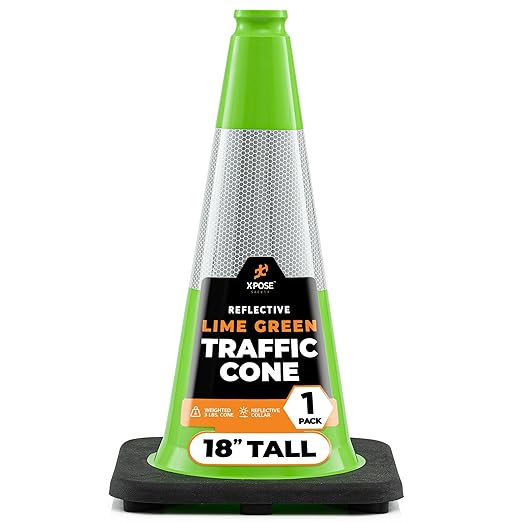 Xpose Safety 18” Lime Green Traffic Cone by XposeSafety